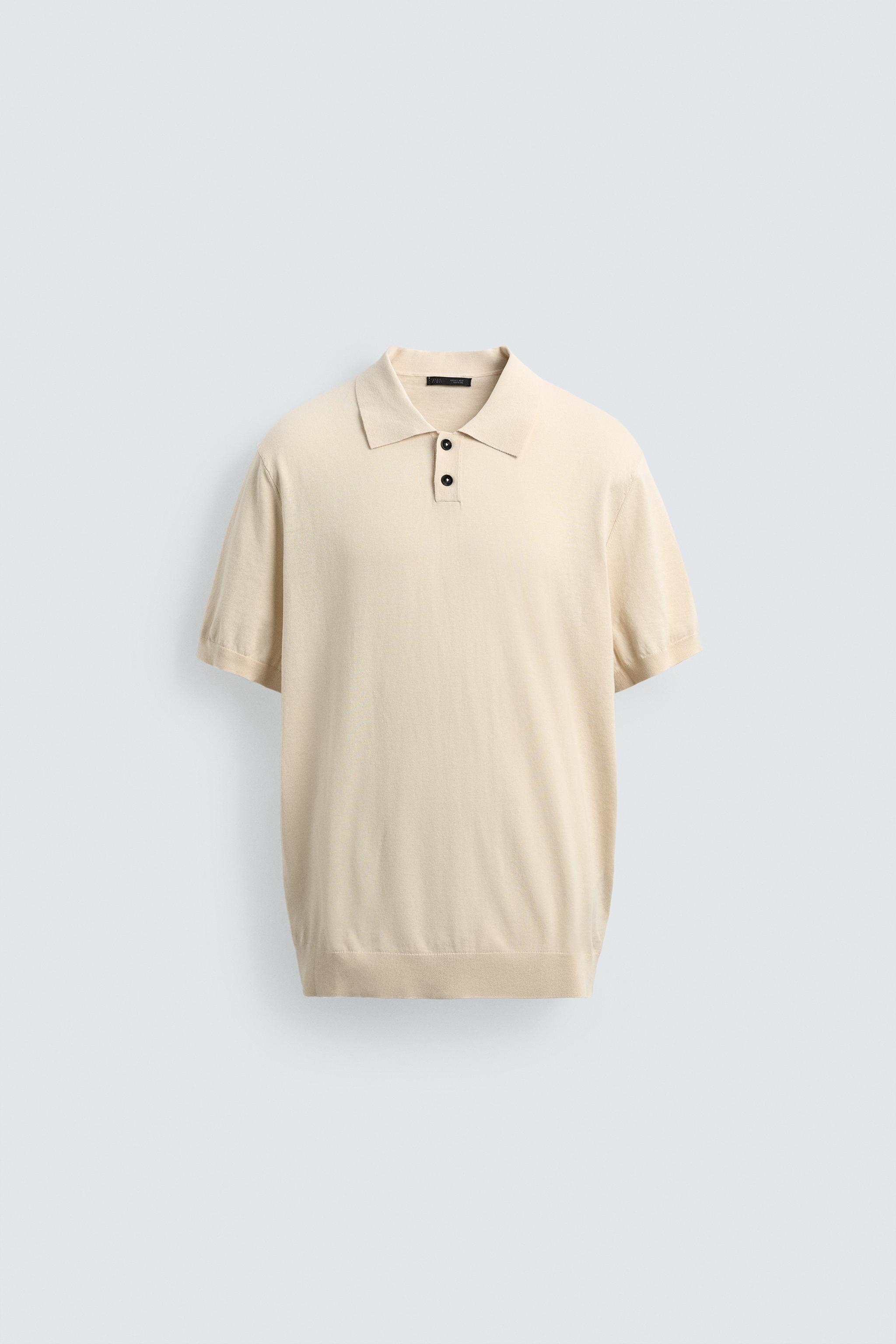 REGULAR FIT COTTON LINEN BLEND KNIT POLO SHIRT